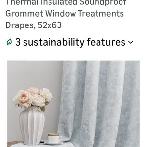 Elegant Floral Patterned Drapes - Blue